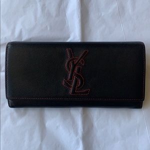 COPY - YSL Black and Red Long Wallet